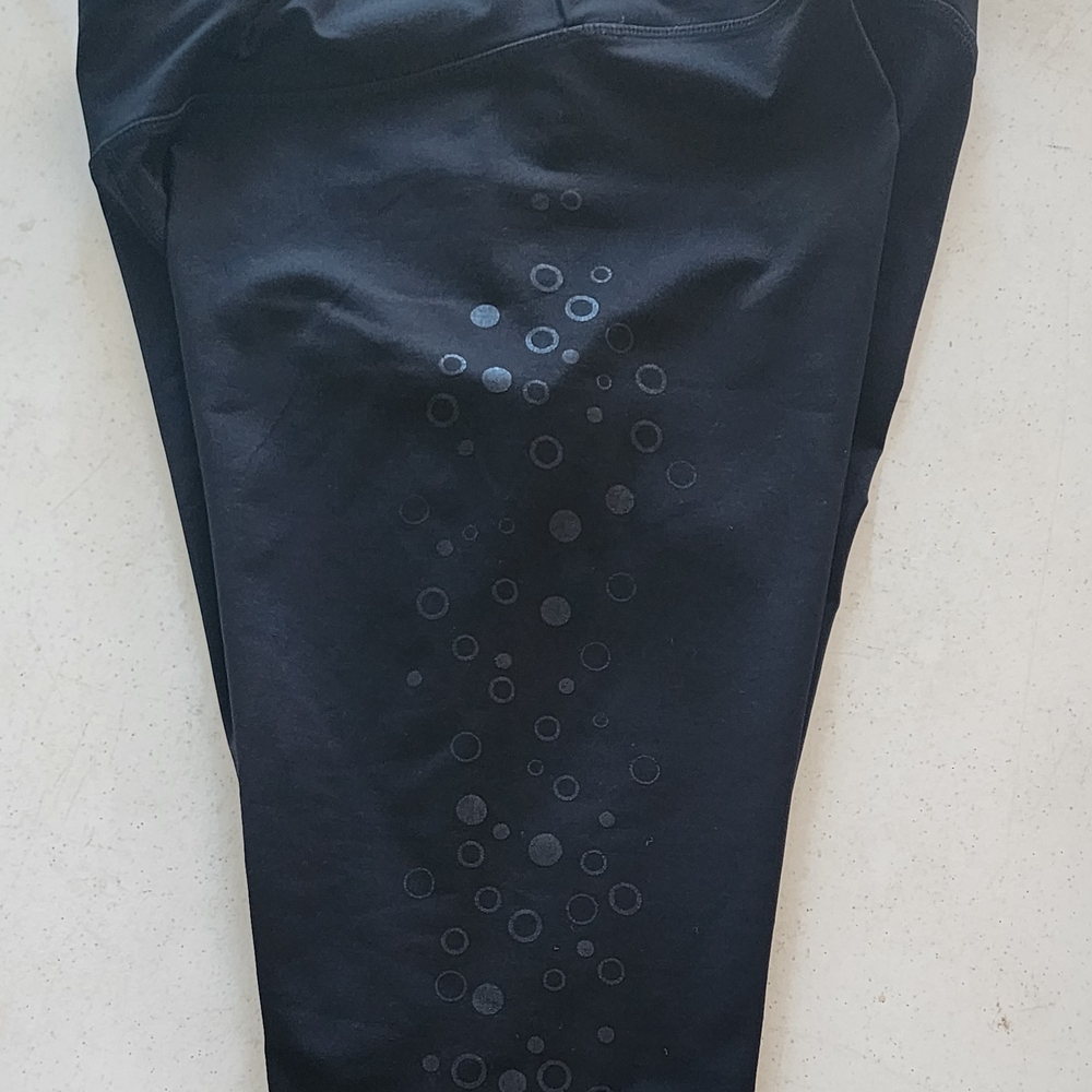 Champion Black Running Workout Leggings Pants- Size XlL-Black- Silver